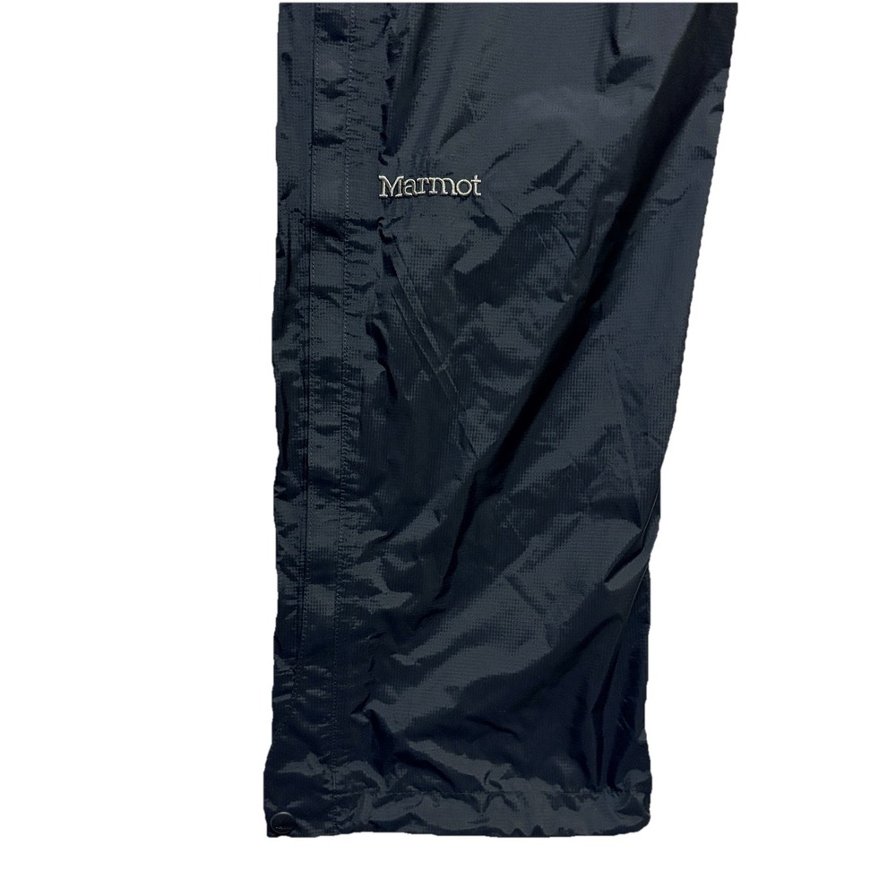 Marmot Precip Black Nylon Full Zip Gorpcore Rain Waterproof Hiking Pants Mens XL - Picture 3 of 15